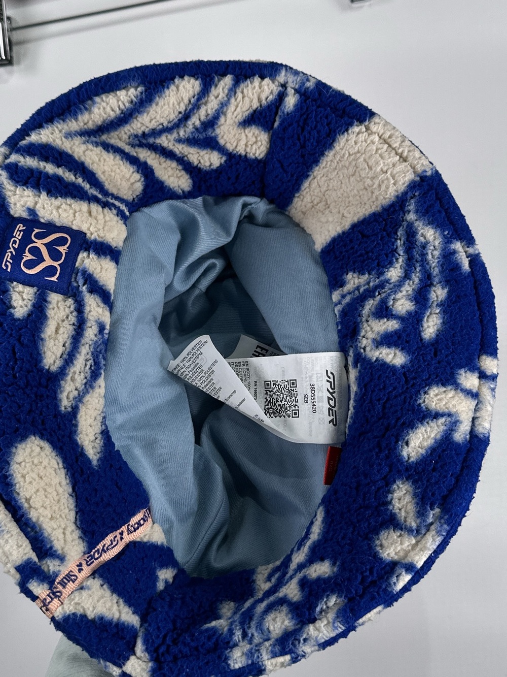 Spyder St Strand Society Sherpa Floral Bucket Hat Royal Blue OS - Picture 6 of 13